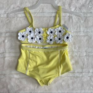 2T Janie and Jack 2 piece swim suit NWT yellow